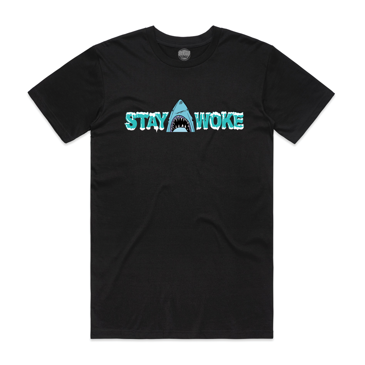 Stay Woke Shark Tee In Black