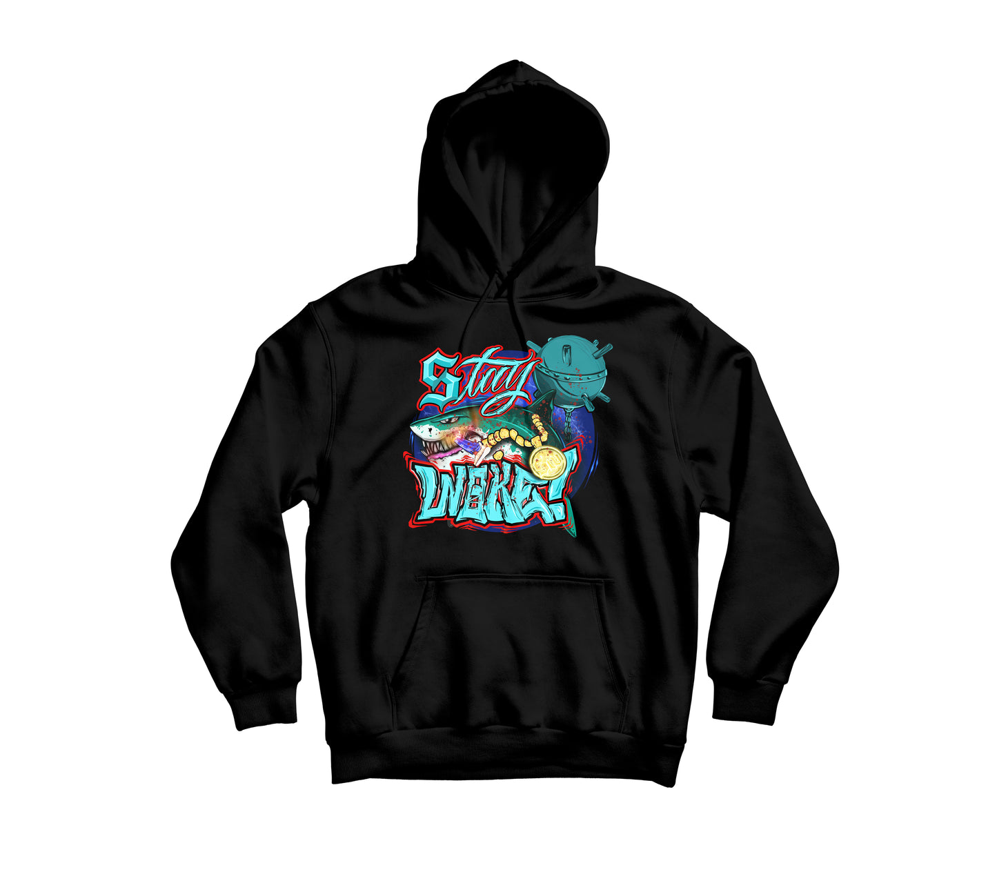 Stay Woke Underwater Hoodie In Black